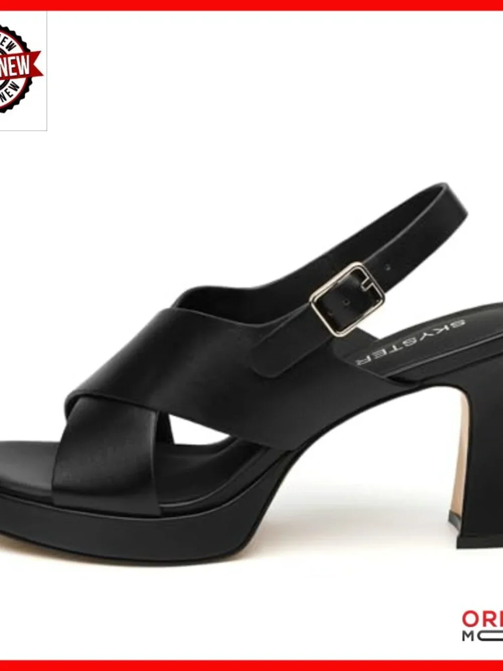 Women's Platform Heels Chunky Block Heel Sandals Slingback Square Toe Ankle